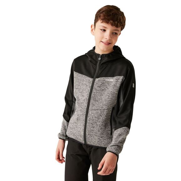 Regatta Childrens/Kids Dissolver IX Marl Full Zip Fleece Jacket / Mineral Grey/B - Picture 3 of 5